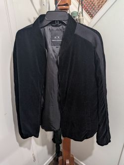 Armani exchange Oversized velvet bomber jacket