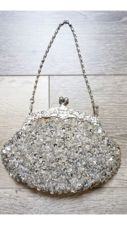 Women silver party purse