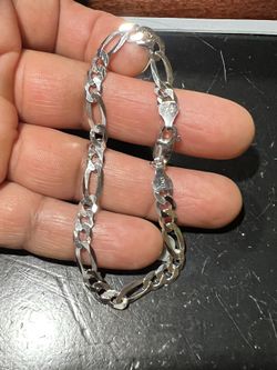 SOLID STERLING SILVER 925 UNISEX BRACELET SIZE 8 LIKE NEW 