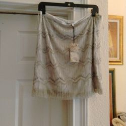 Brand NWT Sequen Sift Gray Mini Skirts Large
