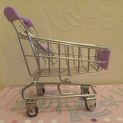 Purple mini shopping cart