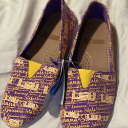 LSU tigers Canvas Shoes NWT