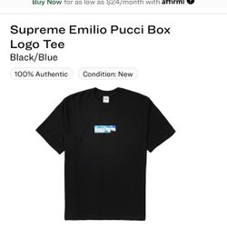 Supreme Emilio Pucci Box Logo Tee Black/blue