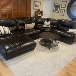 Leather Reclining Couch 