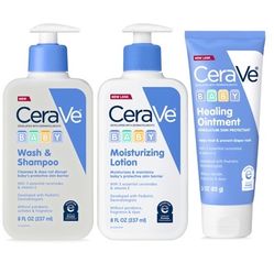 CeraVe Baby Bath Set, 8oz Wash & Shampoo + 8oz Moisturizing Lotion + 3oz Healing Ointment