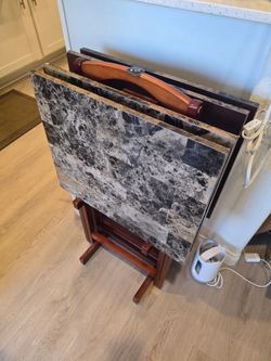 TV trays with stand