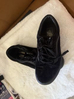 Vans Black Velvet Sneakers size 9