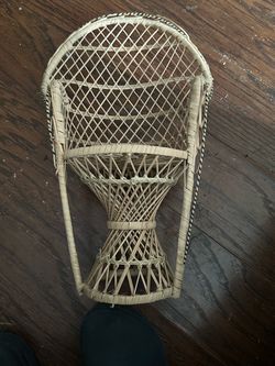 Miniature Wicker Peacock Chair