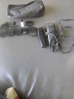 Title Options
Wahl Hair Clipper & Cordless Trimmer Combo Set - Works Great!
Wahl Haircut Kit with Cordless Detail Trimmer & Guards
Price
$20 (Or list