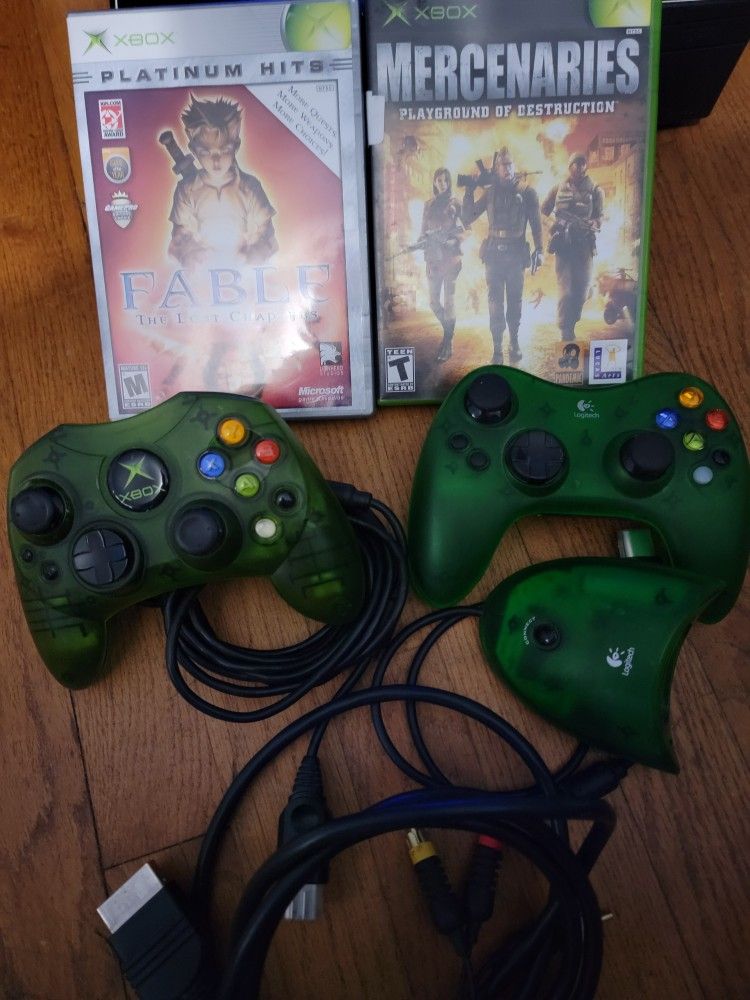 Original Xbox Controllers And Games