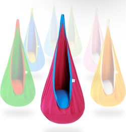 OUTREE Kids Pod Swing, Cotton Child Hammock Swing Chair, Sensory Swing for Indoor /Outdoor