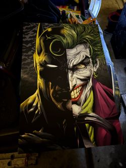 Joker and Batman art frame