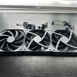 3x NZXT 120mm fans, Black