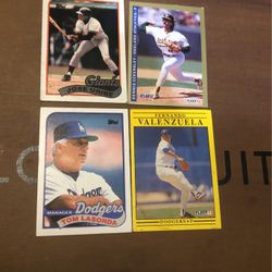 Baseball Cards Tom Lasorda Jose Uribe 