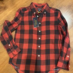 New W Tags Boys Polo Ralph Lauren Buffalo plaid Shirt Shipping Available 