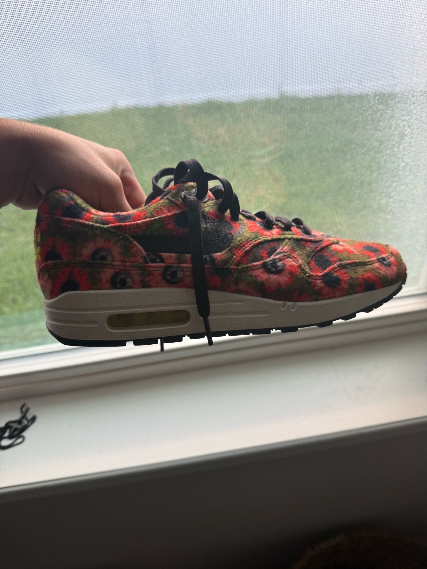 Size 8.5 Nike Air Max 1 Premium SE Floral Mowabb 858876-003 2018 Men’s Low Top
