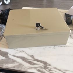 security box or fire-retardant safe box with a key lock