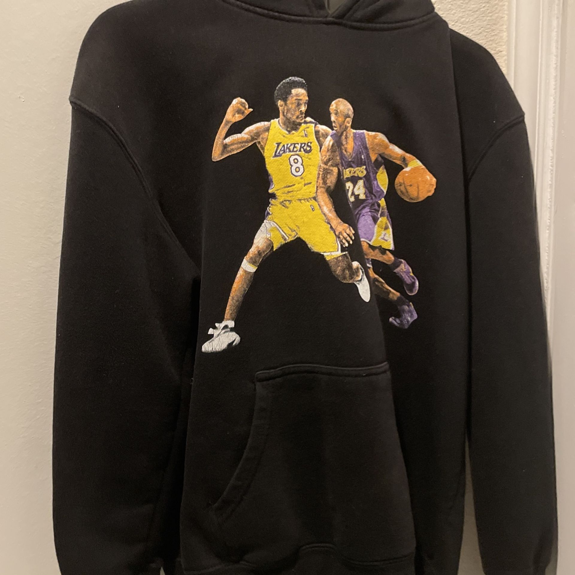 Kobe Bryant number eight versus Kobe Bryant number 24 black hoodie