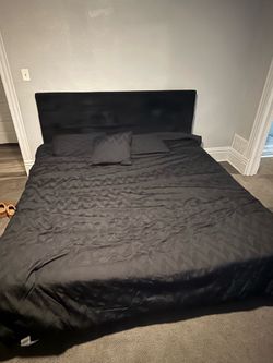 Memory foam mattress with King bed frame