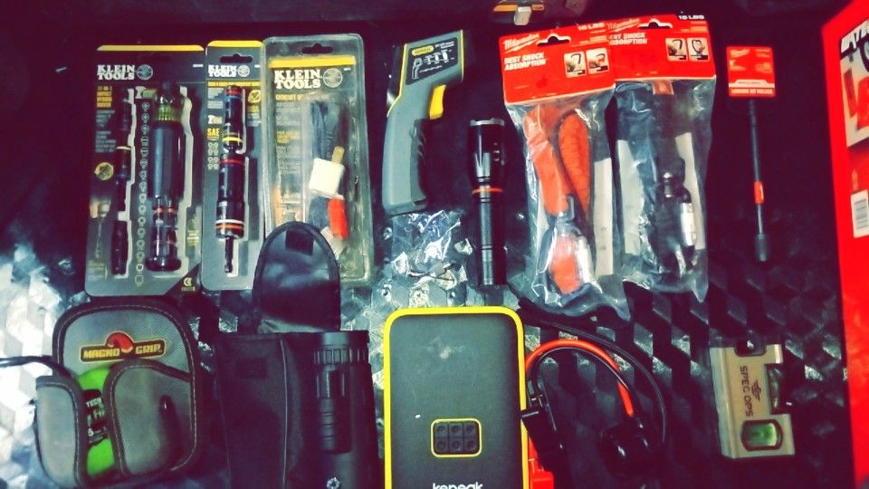 A Bunch Of Tools And Tool Box