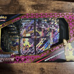 Pokemon Crown Zenith Morpeko V-Union Premium Treasures Collection - 5 Packs++