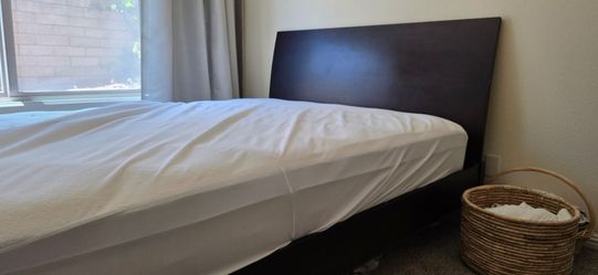 Queen Size Bed Frame and Helix Dusk Mattress