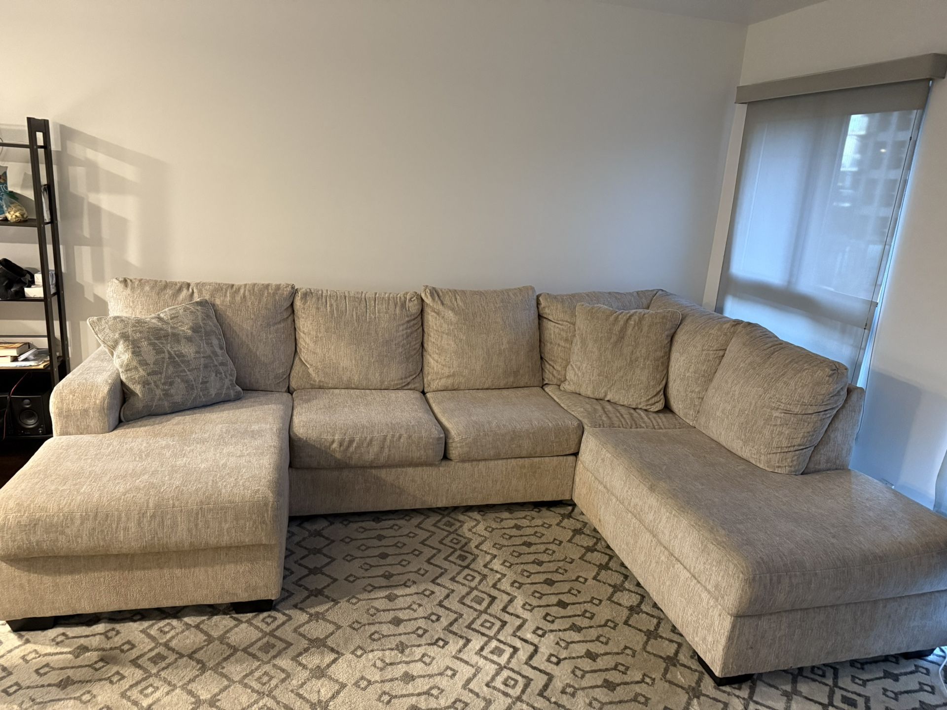 Living Spaces 124” Sectional Couch