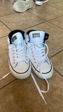 Converse high tops white. Size 8. NO BOX