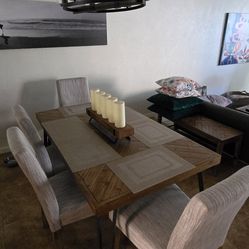 Dining Table w/ Bench and Chairs - Near new condition