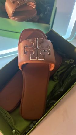 Tan Tory Burch t sport slide