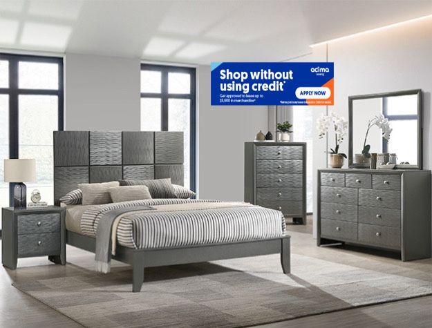 4pcs King Size Bedroom Set w. Mattress Included