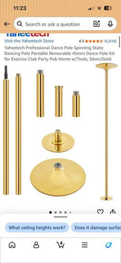 Gold dance pole