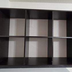 Black 6 Cube Book Shelf