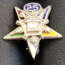 Sterling Silver Eastern Star Pin