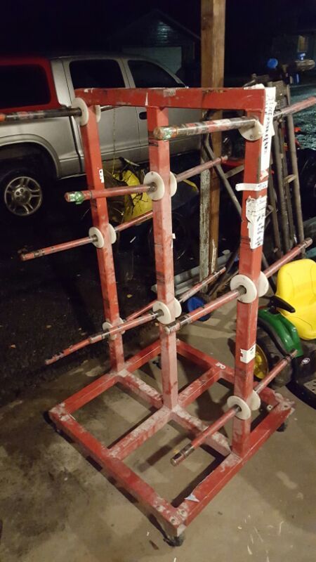 Low voltage or electricians wire spool rack