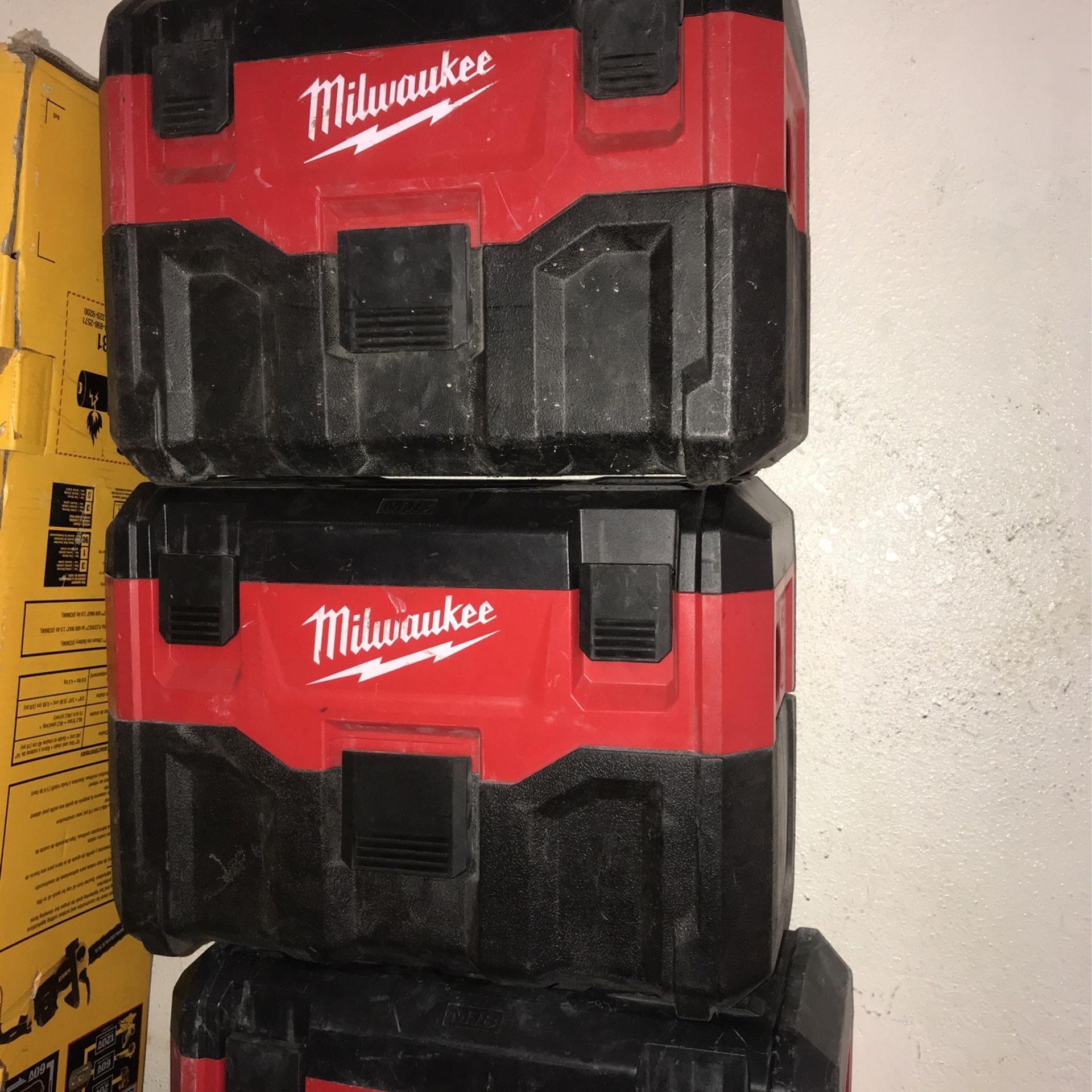 Milwaukee M18 Shop Vacuum Tool Only Each $50