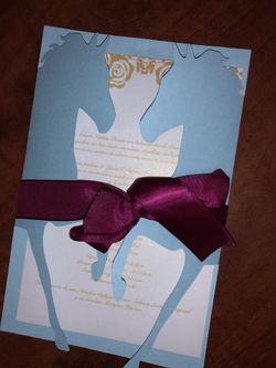 Quincianera or wedding invitations