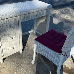 Wicker Desk