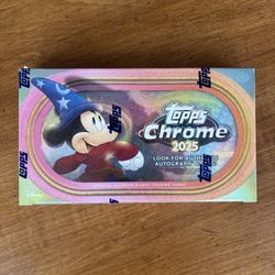 2025 Topps Chrome Disney Hobby Box Factory Sealed