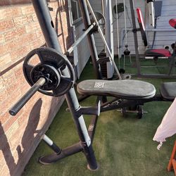 Bench Press And Cable Machine Gym