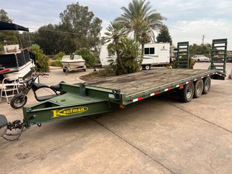 07 heavy duty dovetail flatbed equipment trailer