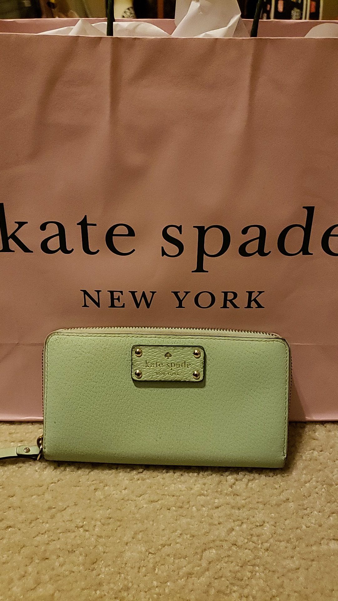 Kate Spade Green Leather Wallet