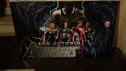 Wood frame vinyl team movie promo posters