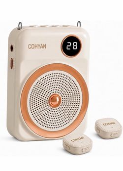 Amplificador de voz para profesores con micrófonos de solapa inalámbricos magnéticos duales y reducción de ruido, altavoz recargable portátil Bluetoot