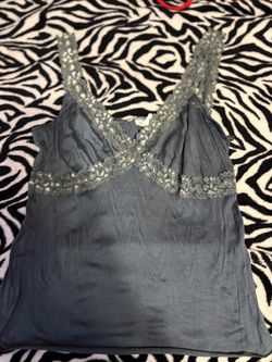 dark grey/green lace tank top