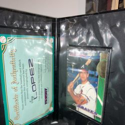 Autographed Javy Lopez 