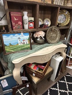 Refinished Vintage Bombay Entryway or Sofa Table