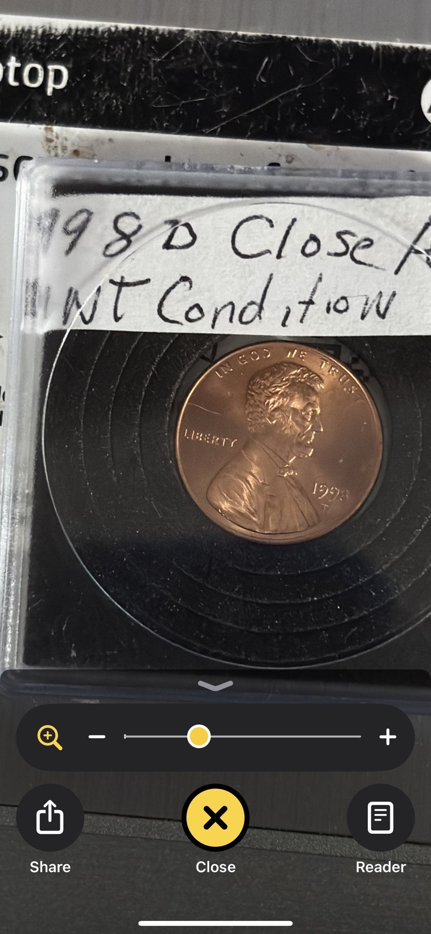 1998 D error penny AM not spaced