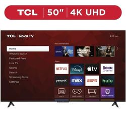 TCL 50” Class S4 (50S451) 4K UHD HDR Smart TV with Roku TV Price Is Final**