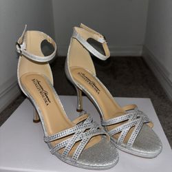Sliver Glitter Heels